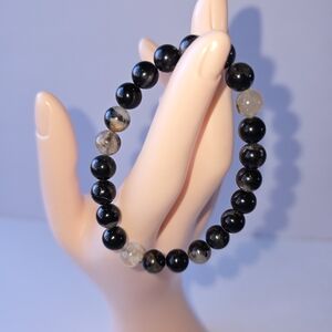 8mm Natural Black Tourmaline Bracelet